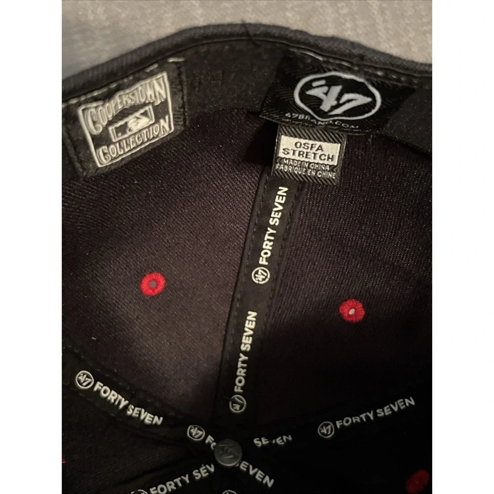 Boston Red Sox Cooperstown '47 Contender Cap Hat OSFA Stretch Fit Two Tone Navy - Picture 10 of 10